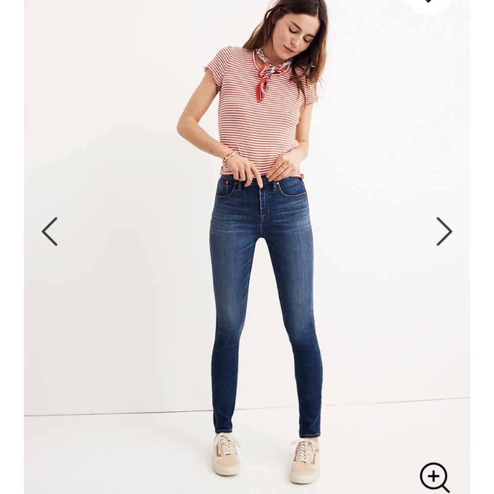 Madewell TENCEL 10” high-rise skinny in danny wash